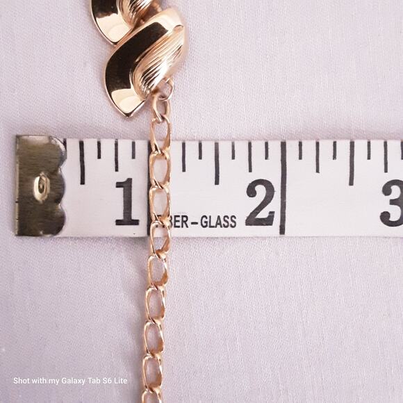 Statement Choker Necklace Gold Tone Chunky Links - Picture 12 of 12